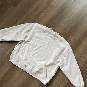 Fabletics Heather Cream Mockneck Oversized Sweatshirt